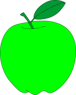 Green apple free vector clipart | Free Printable PDF