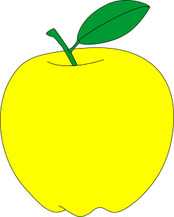 Yellow apple free vector clipart | Free Printable PDF