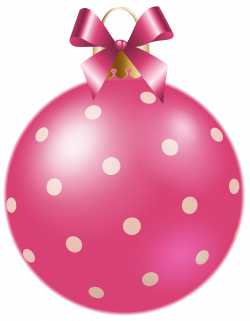 Christmas Pink Dotted Ball PNG Clipart Image | Gallery Yopriceville ...