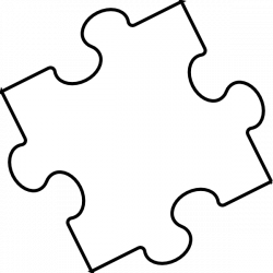 Black White Puzzle Piece Clip Art at Clker.com - vector clip art ...