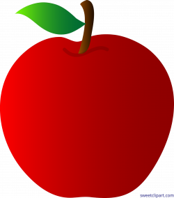 Apple Red 1 Clip Art - Sweet Clip Art