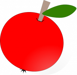 red, apple, food, fruit, apples, cartoon, round, plant | Clipart ...