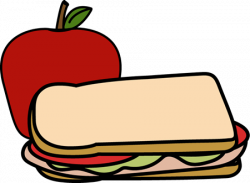 Sandwich and Apple Clip Art - Sandwich and Apple Image