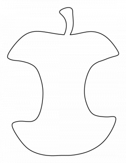 Apple core pattern. Use the printable outline for crafts, creating ...