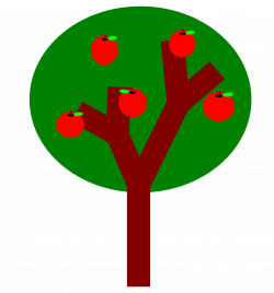 Clipart - A tree with apples