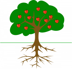 Apple Tree With Roots Clip Art at Clker.com - vector clip art online ...