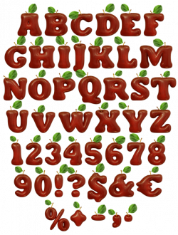 Buy Red Apple Font And Enjoy Awesome Fruit Typography