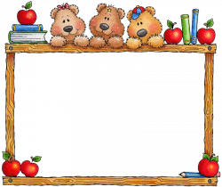 School Education Picture frame Clip art - Apple border cartoon bear ...