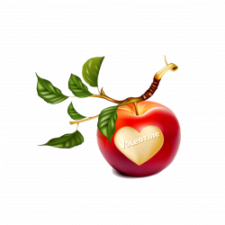 Apple Branch Clip art - Romantic heart-shaped apple 2362*2362 ...
