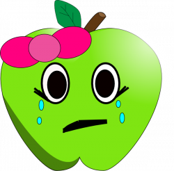 Crying Apple Clip Art at Clker.com - vector clip art online, royalty ...