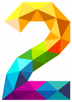 Colourful Triangles Number Two PNG Clipart Image | Abcdarios ...
