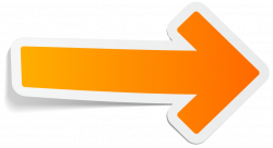 Sticker Orange Arrow transparent PNG - StickPNG