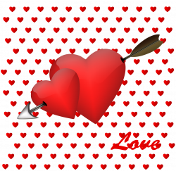 Valentine Heart and Arrow Decor with Hearts PNG Clipart | Gallery ...