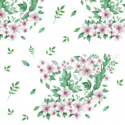 Beautiful Floral Flowers With Green Leaf Vector PNG, Floral, Flowers ...