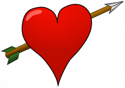 Heart | Free Stock Photo | Illustration of a red heart with an arrow ...