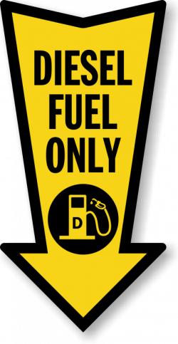 Diesel Fuel Only Arrow Safety Label, SKU: LB-4030 - MySafetySign.com