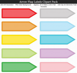 Love these rainbow arrow flag label clipart for my binders ...