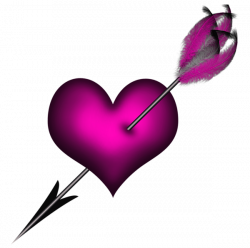 Transparent Pink Heart with Arrow PNG Clipart | HEARTS & BOXES PNG ...