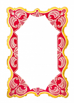 Antique Images: Free Digital Frame Clip Art of Printable Red and Y ...