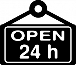 Open 24 Hours Signboard Svg Png Icon Free Download (#28786 ...