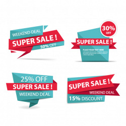 Colorful shopping sale banner template, discount sale banner ...