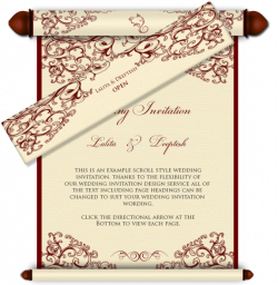 Email Wedding Card – Royal Scroll Design 29 – Luxury Indian & Asian ...