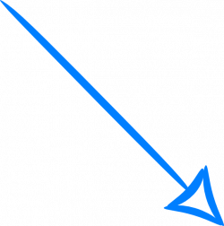 Blue Curved Arrow Clipart