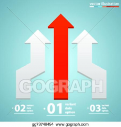 Vector Stock - Arrows business growth. Clipart Illustration ...