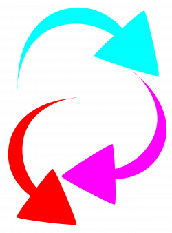 Clipart - curved color arrows