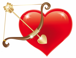 Red Heart with Cupid Bow PNG Clipart Picture | valentines ...