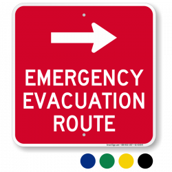 Evacuation Route Signs | SmartSign