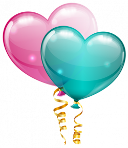 Pink and Blue Heart Balloons PNG Clipart Image | валентинки ...