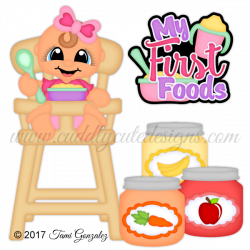 CC My First Foods - Girl/p&c | Paper Piecing~Cuddly Cute | Pinterest ...