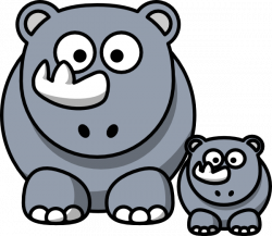 Rhino Baby Clip Art at Clker.com - vector clip art online, royalty ...