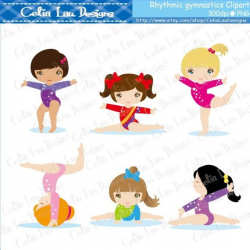 Gymnastics Clipart, Cute girl sport clip art , Rhythmic ...