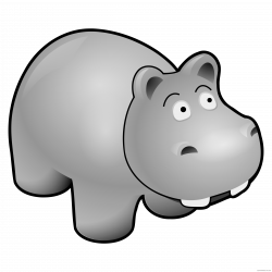 Hippo Clip Art Black And White. Top Cartoon Black And White Line ...