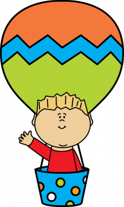 Boy in a Hot Air Balloon Clip Art - Boy in a Hot Air Balloon Image ...