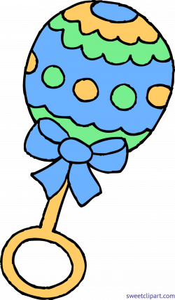 Baby Rattle Boy Blue Clip Art - Sweet Clip Art