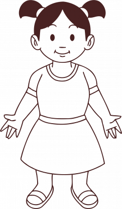Clipart - Child 20 (line drawing)