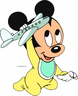 Baby Mickey Mouse Playing Toy Plane Clipart Png - Clipartly ...