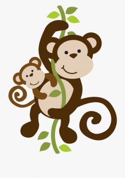 Mommy Clipart Baby Monkey - Baby Monkey Cartoon #8135 - Free ...