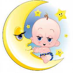 Baby Girl And Boy On Moon Cartoon Clip Art Images | Funny Cartoon ...