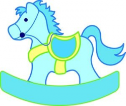 Rocking Horse Clipart Image - A blue rocking horse for a ...