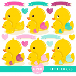 Rubber duck clipart, Baby shower clipart, Rubber ducky, Baby girl, Baby  clipart, Baby scrapbooking - CA437