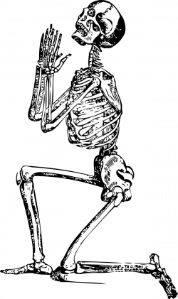 Skeleton Clip Art | Praying Skeleton Vector Clip Art | stencil ...