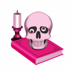 SKULL, BOOK AND CANDLE | CLIP ART - HALLOWEEN 1 - CLIPART | Pinterest