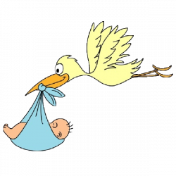 Stork Carrying Baby Boy Cartoon Clip Art Images | Аисты | Pinterest ...