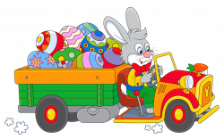 Easter Bunny with Egg Truck PNG Clipart | Gallery Yopriceville ...