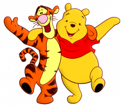 Winnie the Pooh and Tiger Cartoon PNG Free Clipart | Birthday gifs ...