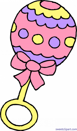 Baby Rattle Girl Pink Clip Art - Sweet Clip Art